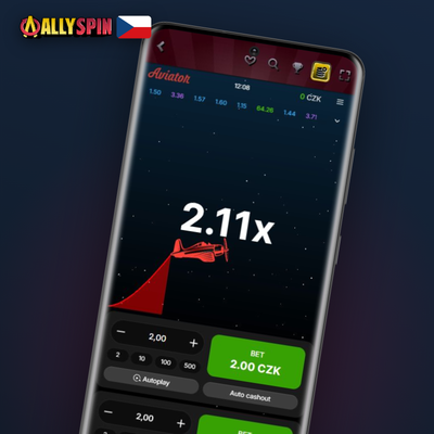 Historie kol Aviator v Allyspin Casino – barevné obdélníky s výsledky násobitelů za sebou